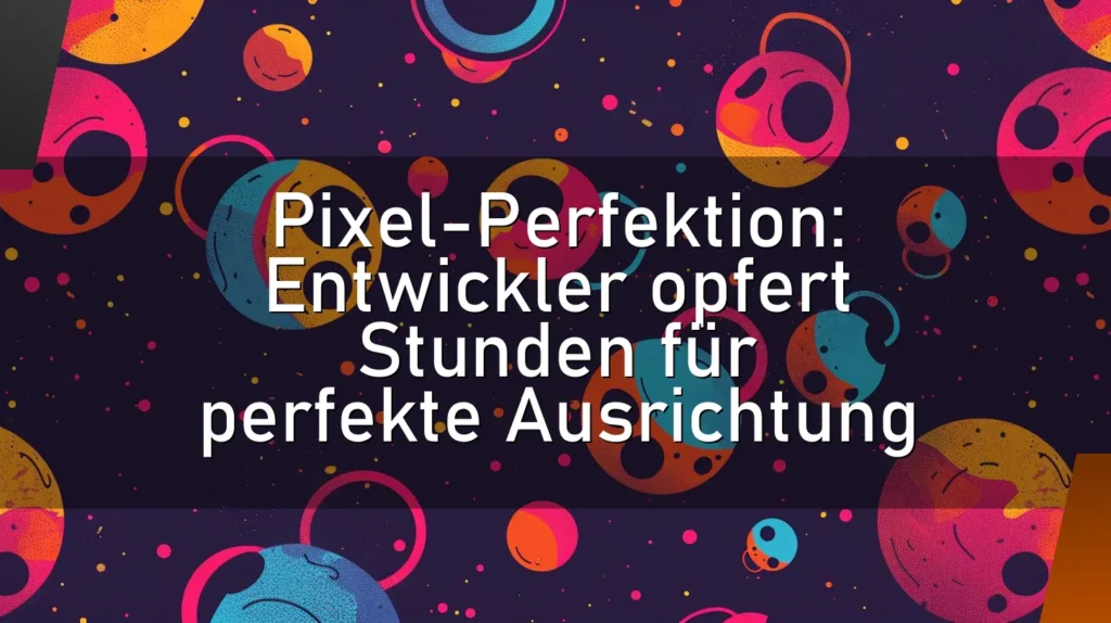 Pixel-Perfektion: Entwickler opfert Stunden für perfekte Ausrichtung