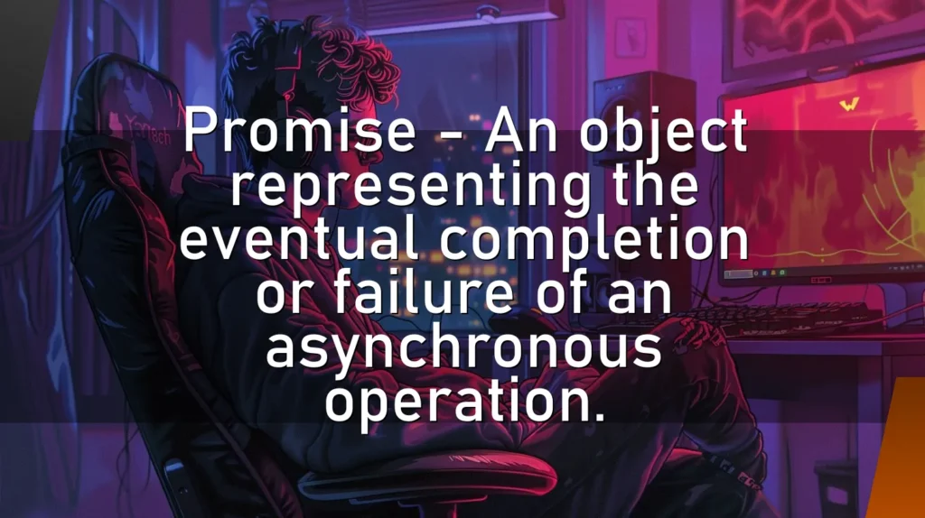 Promise – An object representing the eventual completion or failure of an asynchronous operation.