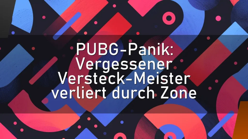 PUBG-Panik: Vergessener Versteck-Meister verliert durch Zone