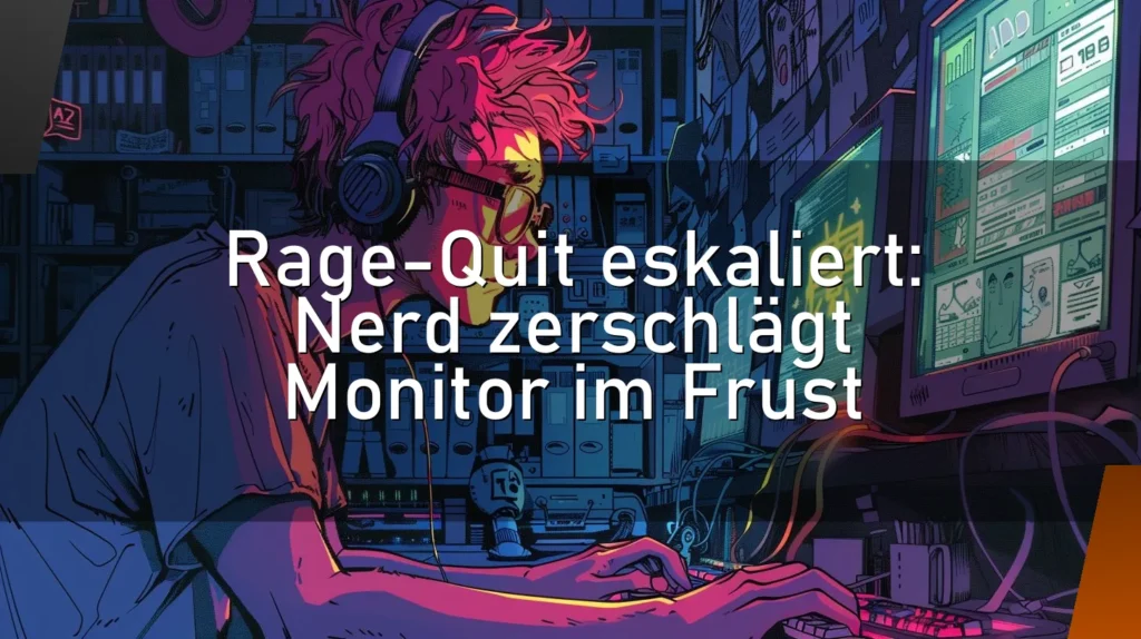 Rage-Quit eskaliert: Nerd zerschlägt Monitor im Frust