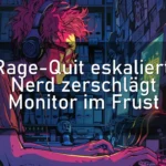 Rage-Quit eskaliert: Nerd zerschlägt Monitor im Frust