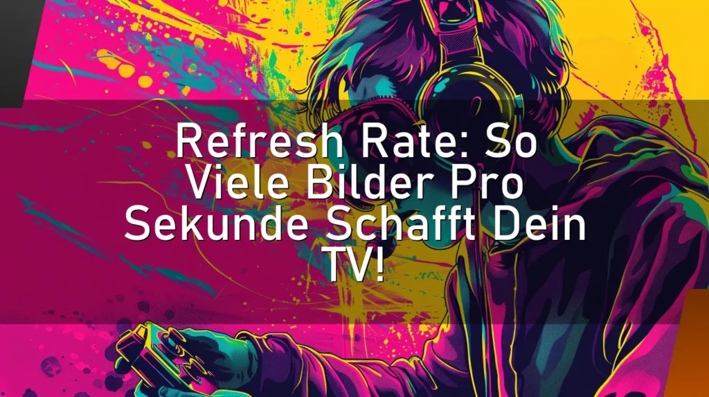 Refresh Rate: So Viele Bilder Pro Sekunde Schafft Dein TV!