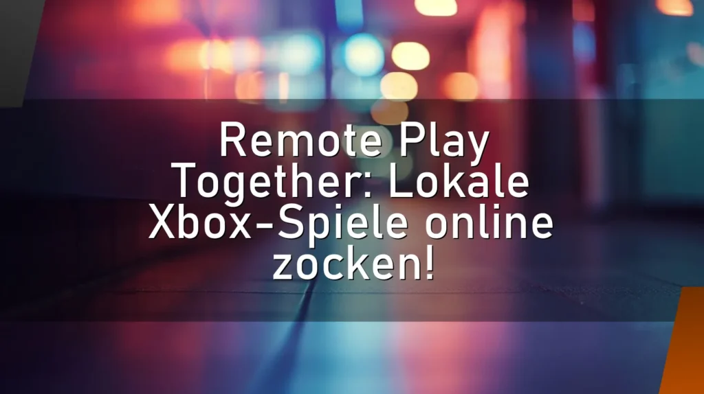 Remote Play Together: Lokale Xbox-Spiele online zocken!