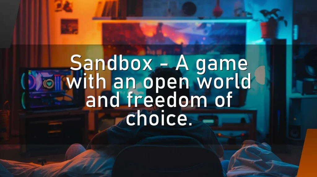 Sandbox – A game with an open world and freedom of choice.