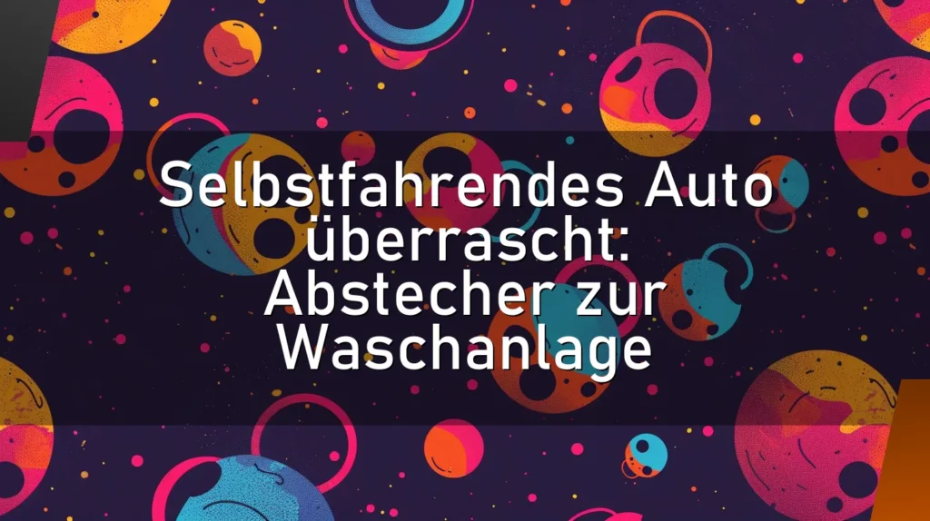 Selbstfahrendes Auto überrascht: Abstecher zur Waschanlage