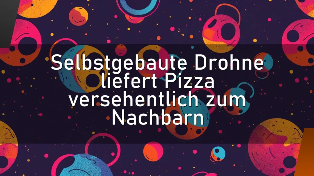 Selbstgebaute Drohne liefert Pizza versehentlich zum Nachbarn