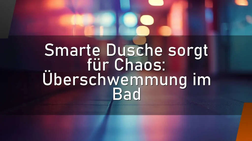 Smarte Dusche sorgt für Chaos: Überschwemmung im Bad
