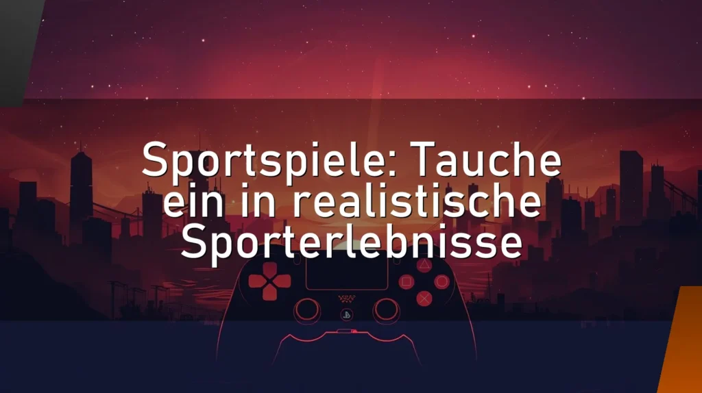 Sportspiele: Tauche ein in realistische Sporterlebnisse