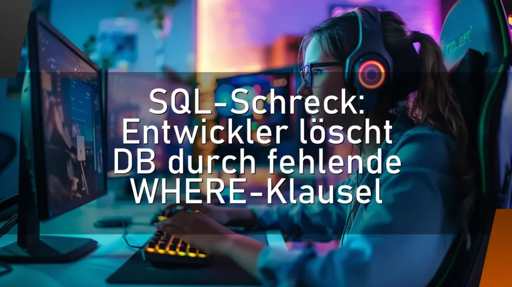 SQL-Schreck: Entwickler löscht DB durch fehlende WHERE-Klausel