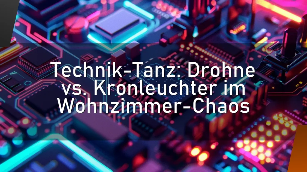 Technik-Tanz: Drohne vs. Kronleuchter im Wohnzimmer-Chaos