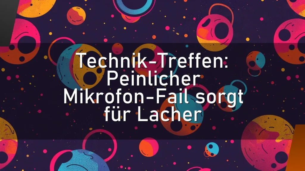 Technik-Treffen: Peinlicher Mikrofon-Fail sorgt für Lacher