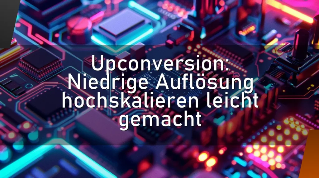 Upconversion: Niedrige Auflösung hochskalieren leicht gemacht