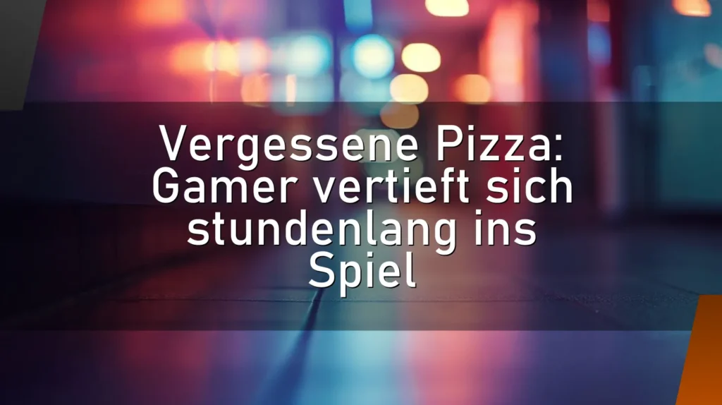 Vergessene Pizza: Gamer vertieft sich stundenlang ins Spiel