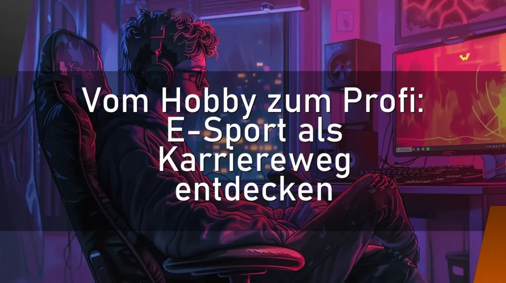 Vom Hobby zum Profi: E-Sport als Karriereweg entdecken