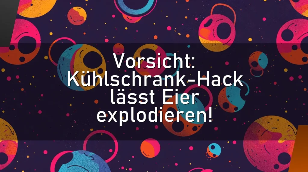 Vorsicht: Kühlschrank-Hack lässt Eier explodieren!