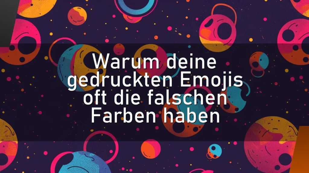 Warum deine gedruckten Emojis oft die falschen Farben haben