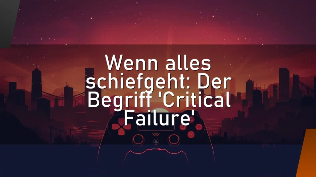 Wenn alles schiefgeht: Der Begriff ‘Critical Failure’