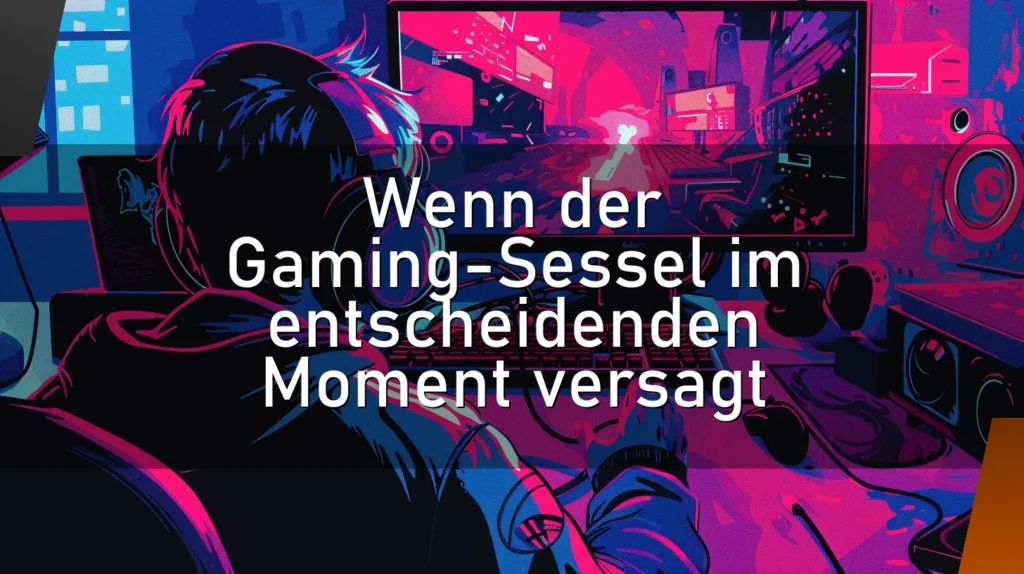Wenn der Gaming-Sessel im entscheidenden Moment versagt