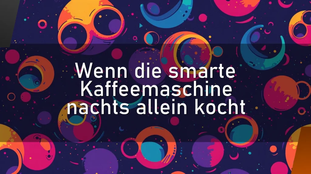 Wenn die smarte Kaffeemaschine nachts allein kocht