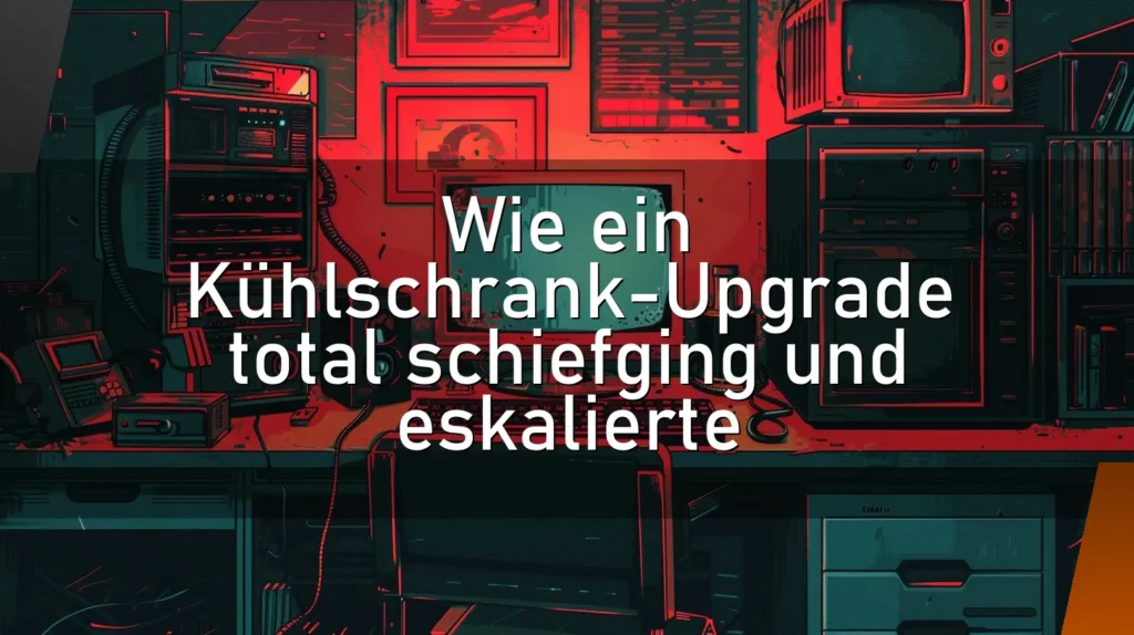 Wie ein Kühlschrank-Upgrade total schiefging und eskalierte