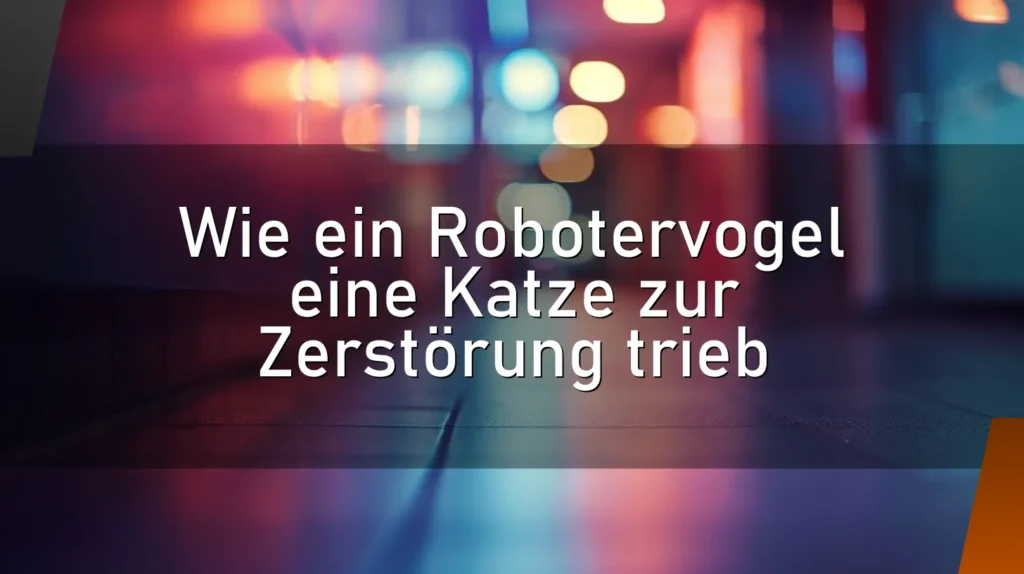 Wie ein Robotervogel eine Katze zur Zerstörung trieb
