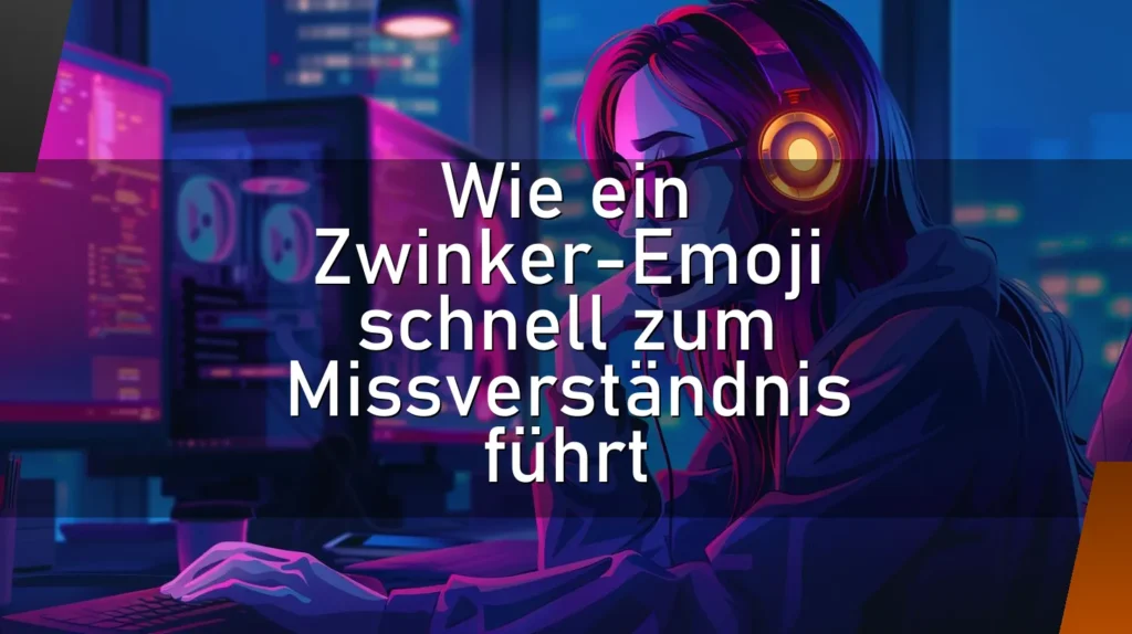 Wie ein Zwinker-Emoji schnell zum Missverständnis führt