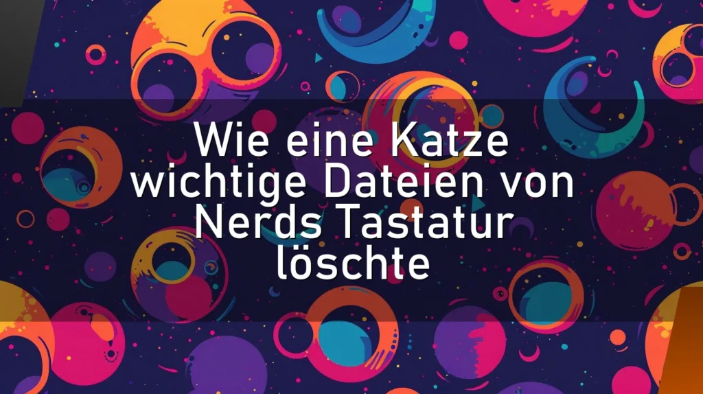 Wie eine Katze wichtige Dateien von Nerds Tastatur löschte