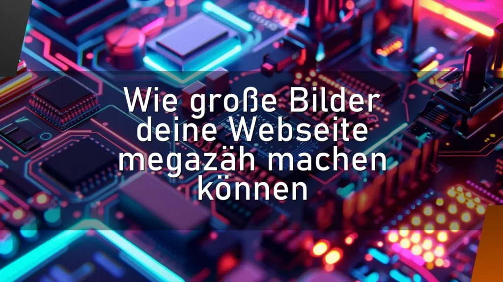 Wie große Bilder deine Webseite megazäh machen können